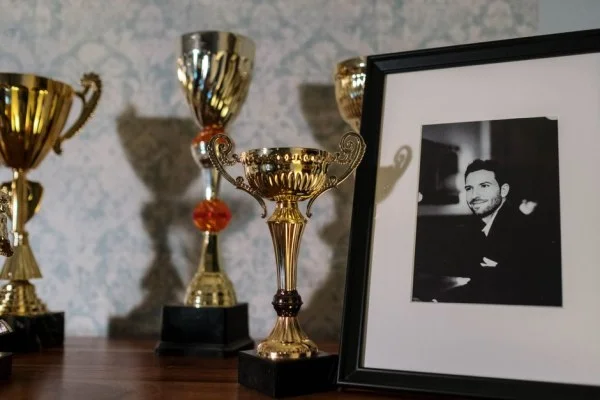 snooker trophy celebration